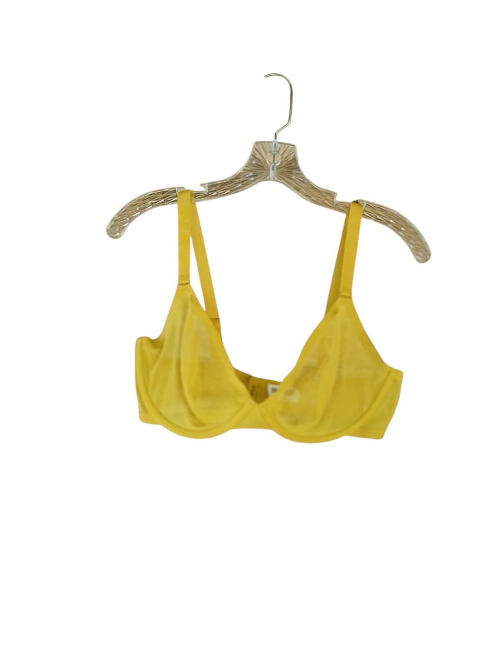 CUUP Sun Yellow The Plunge Mesh Underwire Bra 36E